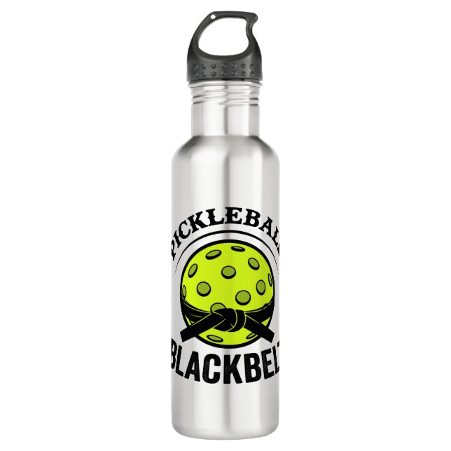Pickleball Blackbelt – Funny Pickleball Master 710 Ml Water Bottle (Front)