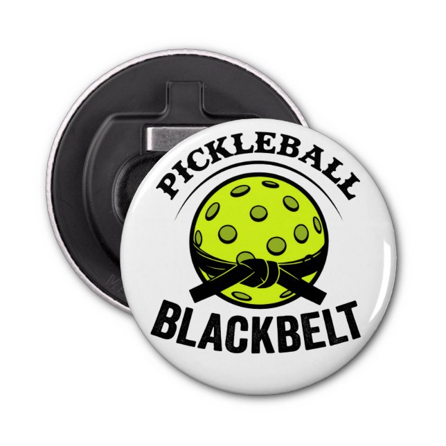Pickleball Blackbelt – Funny Pickleball Master Bottle Opener (Front)