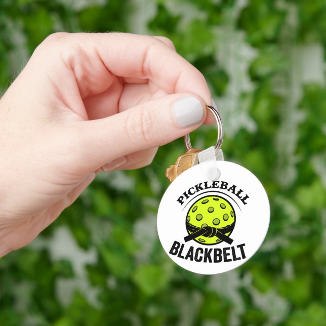 Pickleball Blackbelt – Funny Pickleball Master Key Ring (Hand)