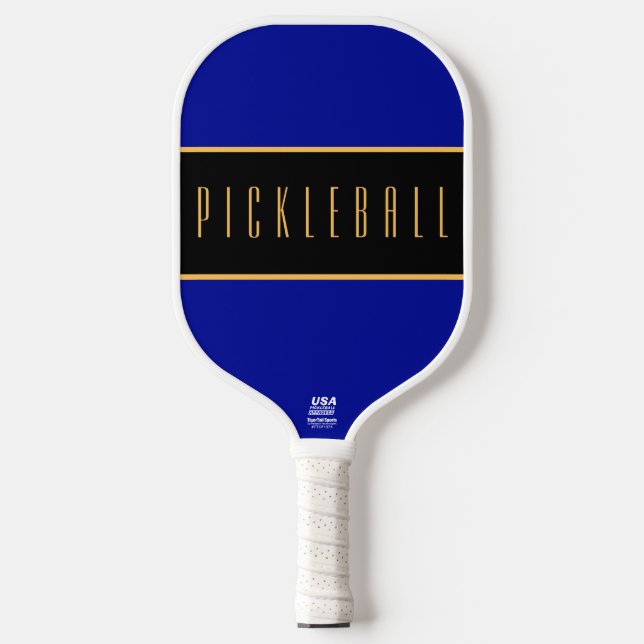 PICKLEBALL Bold Refined Navy Red Black Stripes Pickleball Paddle (Front)