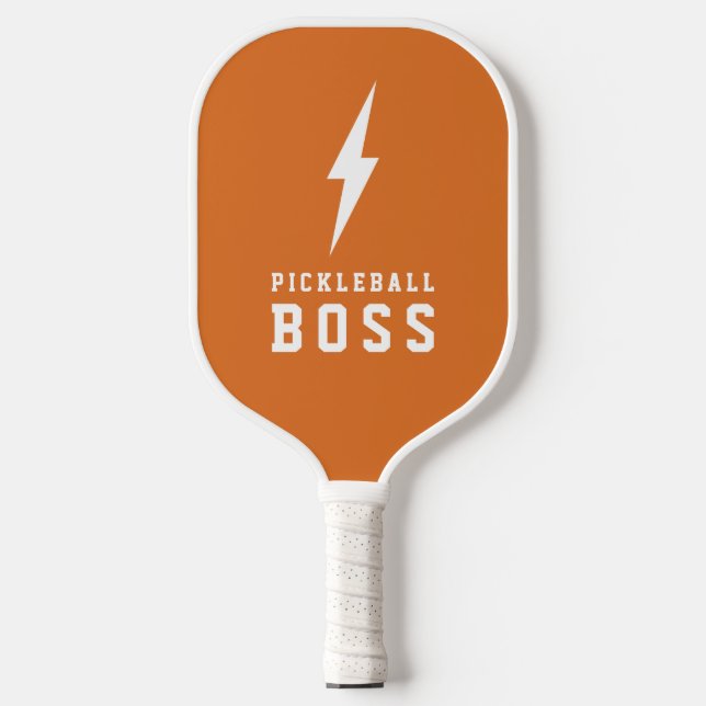 Pickleball Boss Lightning Bolt Custom Colour   Paddle (Front)