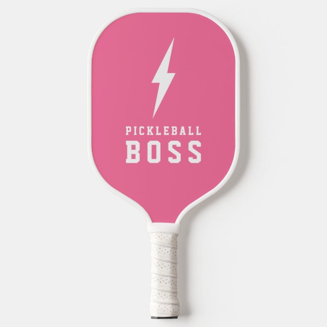 Pickleball Boss Lightning Bolt Custom Colour   Pickleball Paddle (Front)