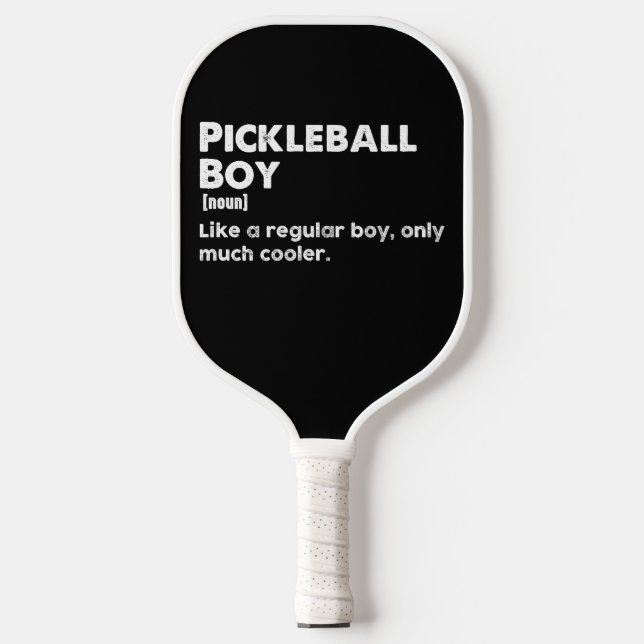 Pickleball Boy Funny Dictionary Definition Paddle (Front)
