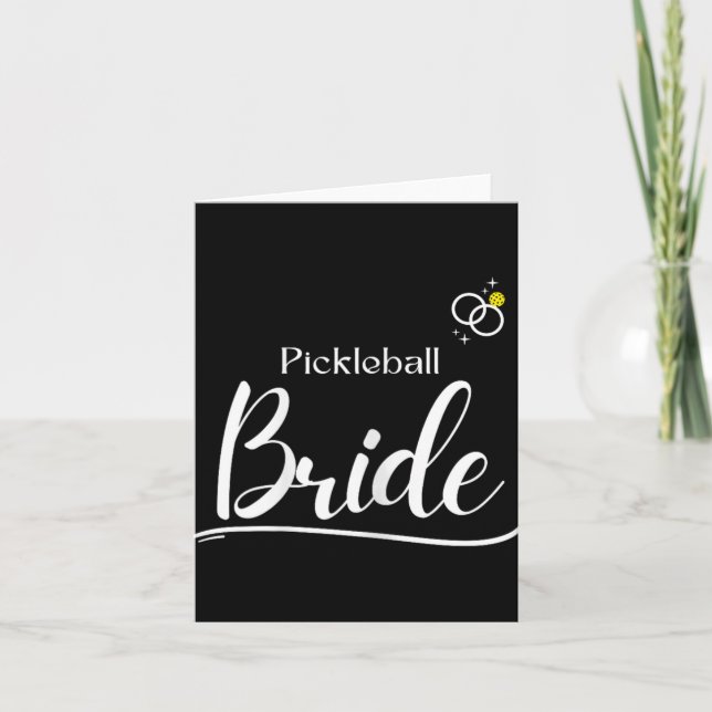 Pickleball Bride Tee -couple Dating Wedding Pickle Card (Front)