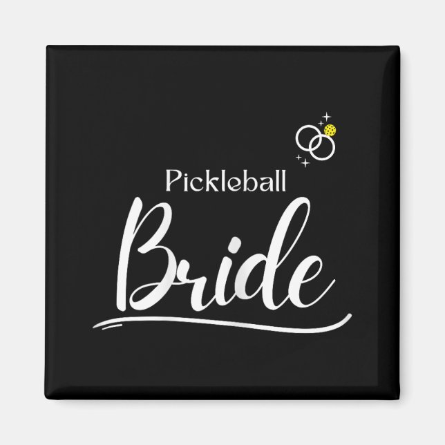 Pickleball Bride Tee -couple Dating Wedding Pickle Magnet (Front)