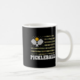 Pickleball Camo American Flag 4th of July Coffee Mug