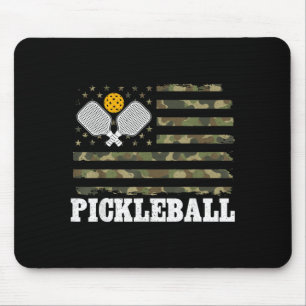 Pickleball Camo American Flag 4th of July Mouse Pad