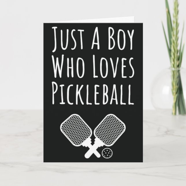 Pickleball Cards for Boys Sports Themed Quote Kids (Front)