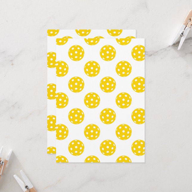 Pickleball Cards Invitations Announcements  (Front/Back In Situ)