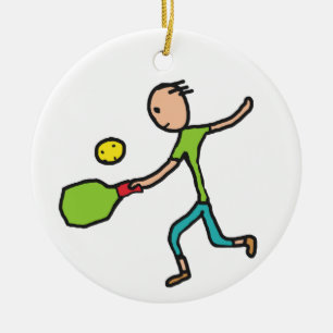 Pickleball Ceramic Ornament