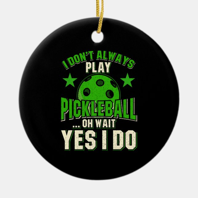 Pickleball Ceramic Ornament (Front)