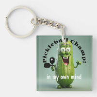 Pickleball Champ Acrylic Keychain