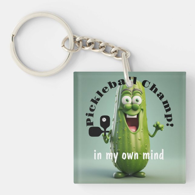 Pickleball Champ Acrylic Keychain (Front)