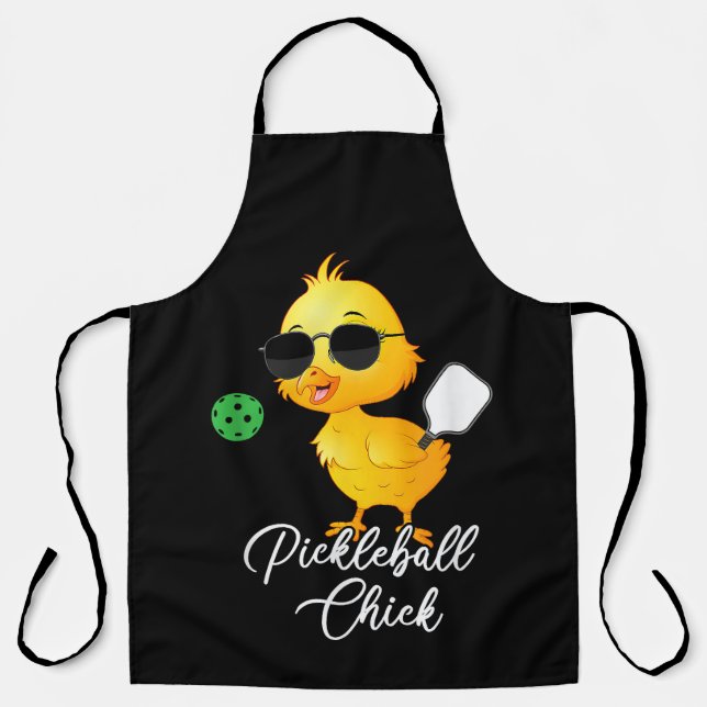 Pickleball Chick Funny Pickleball Apron (Front)