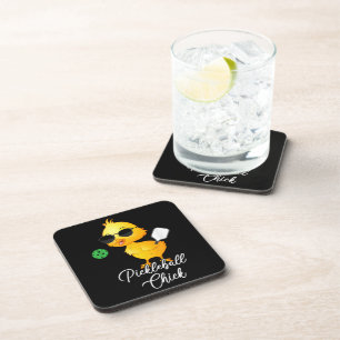 Pickleball Chick Funny Pickleball Coaster