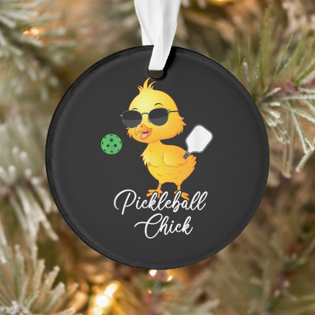 Pickleball Chick Funny Pickleball Ornament (Tree)