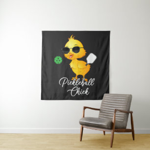 Pickleball Chick Funny Pickleball Tapestry