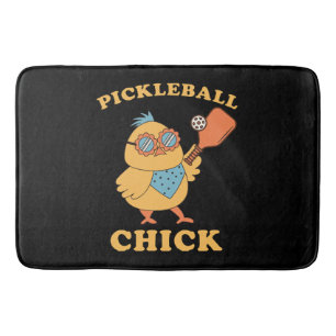 Pickleball Chick - retro Bath Mat
