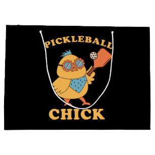 Pickleball Chick - retro Large Gift Bag
