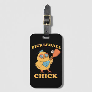 Pickleball Chick - retro Luggage Tag