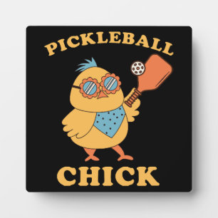 Pickleball Chick - retro Plaque