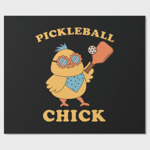 Pickleball Chick - retro Wrapping Paper