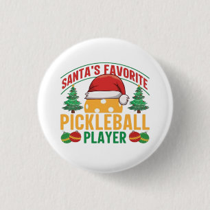 Pickleball Christmas 3 Cm Round Badge