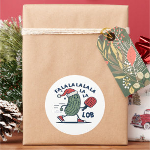 Pickleball Christmas Classic Round Sticker