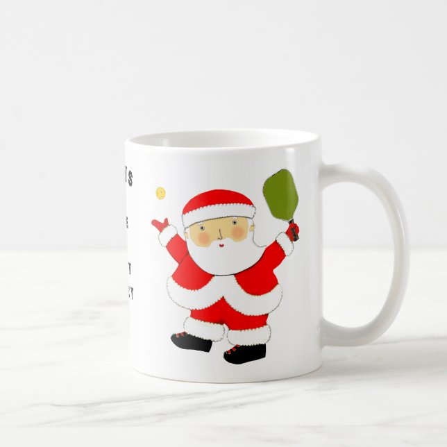 Pickleball Christmas Coffee Mug (Right)