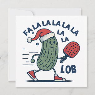 Pickleball Christmas Fa La La La Lob  Holiday Card