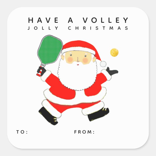 Pickleball Christmas Gift Tags (Front)