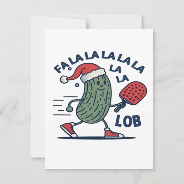 Pickleball Christmas Holiday Card (Front)