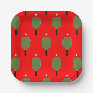 Pickleball Christmas holiday party paper plates Pa