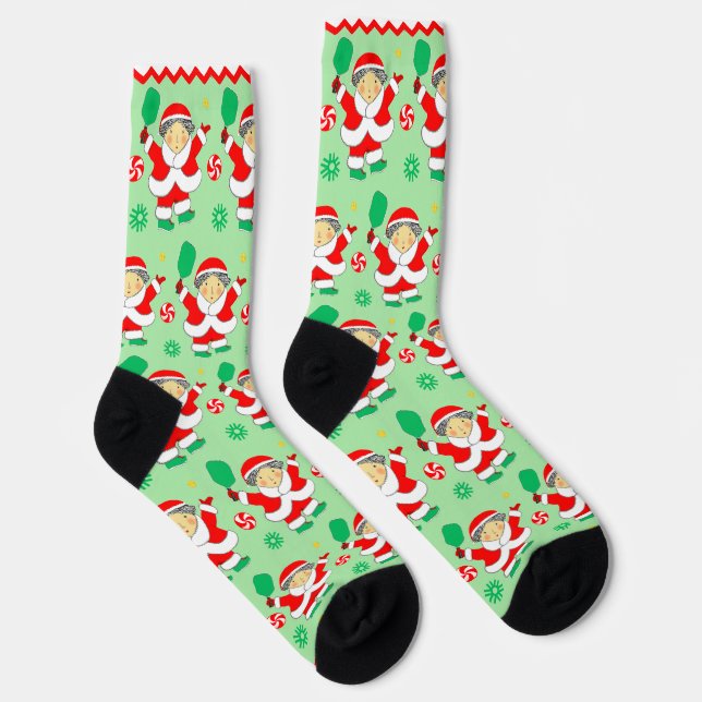 Pickleball Christmas Holiday Socks (Right)
