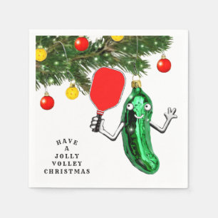 Pickleball Christmas Holiday Sports Party Napkins