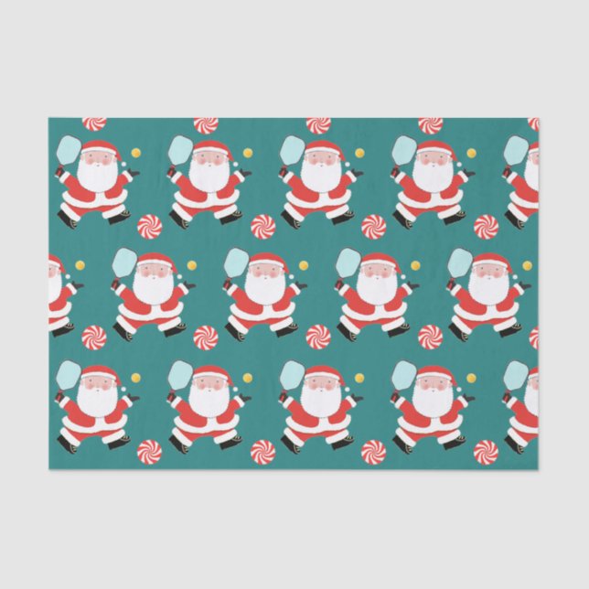 Pickleball Christmas Holiday Tissue Paper (Front)