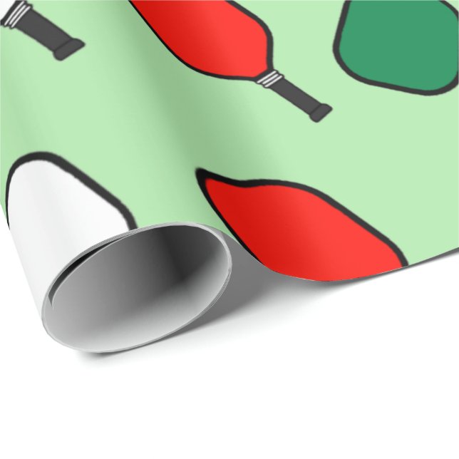 Pickleball Christmas Holiday Wrapping Paper (Roll Corner)