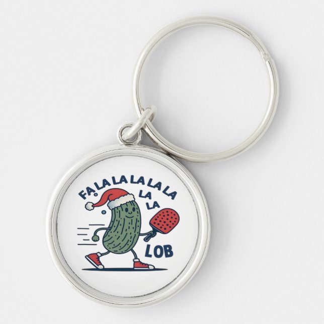 Pickleball Christmas Key Ring (Front)