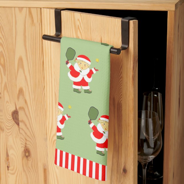 Pickleball Christmas Kitchen Towel (Thirds Fold)