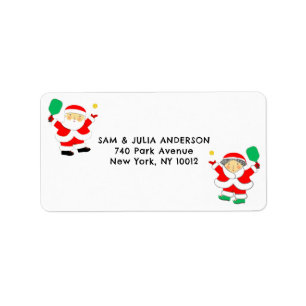 Pickleball Christmas Label