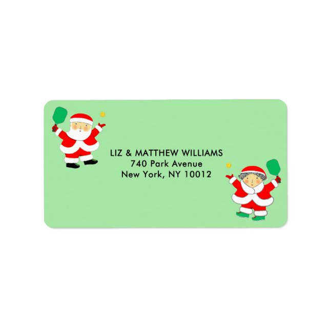 Pickleball Christmas Label (Front)