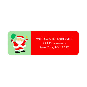 Pickleball Christmas Label Return Address Label