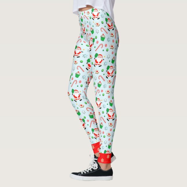 Pickleball Christmas Leggings (Left)