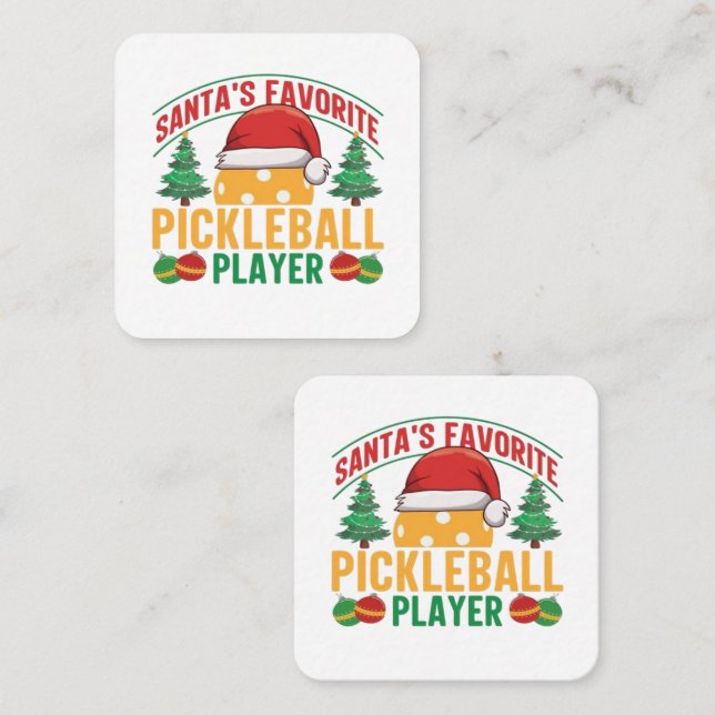 Pickleball Christmas  Loyalty Card (Front/Back)