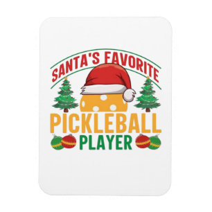 Pickleball Christmas Magnet