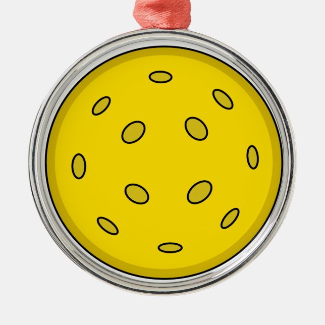 Pickleball Christmas Metal Ornament (Front)