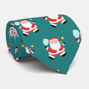 Pickleball Christmas Neck Tie