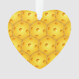 Pickleball Christmas Ornament Heart