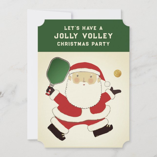 Pickleball Christmas Party Invitations (Front)