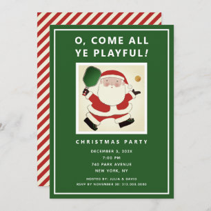 Pickleball Christmas Party Invitations